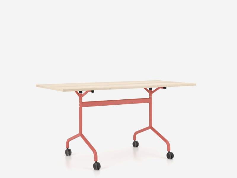 Design Klapptisch für Büro Schulungsraum Klapptische  fahrbar Schulungstisch rot Rolltisch Nowy Styl Flib