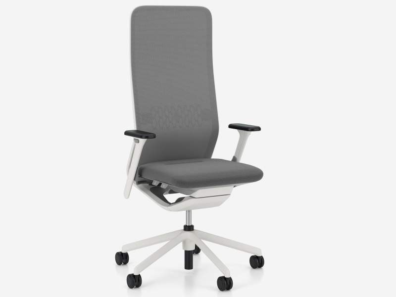 Bürostuhl grau Bürodrehstuhl moderne Bürostühle mit Kopfstütze Nowy Styl YouTEAM Highback
