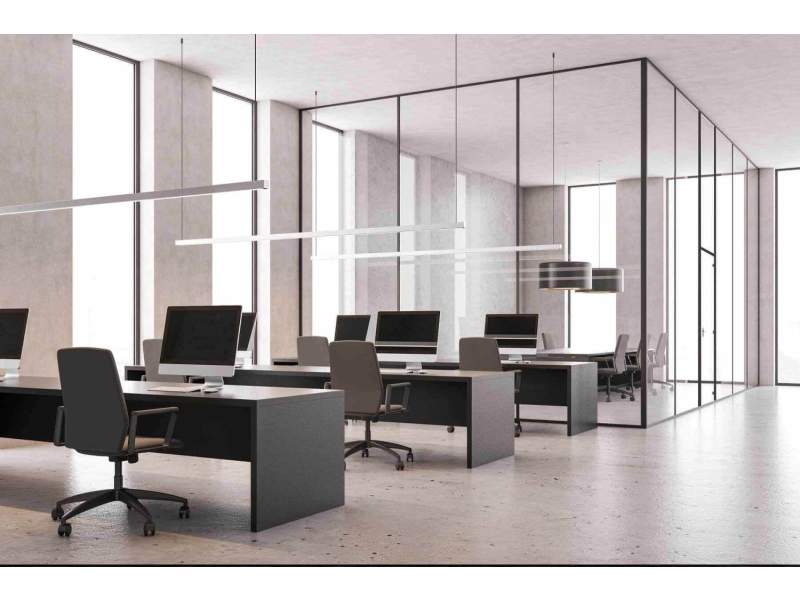Glas Trennwand akustik Verglasung TSW Kummer System- Wall 35