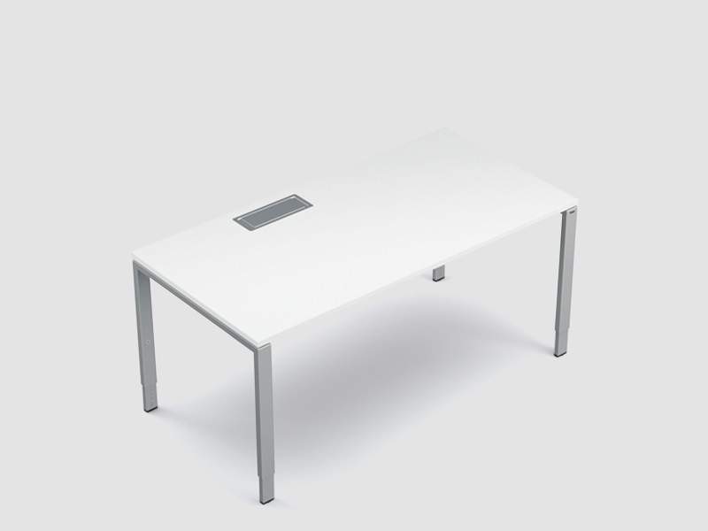 Weißer Schreibtisch modern Büromöbel Schreibtische weiß Bürotisch Bene Basic