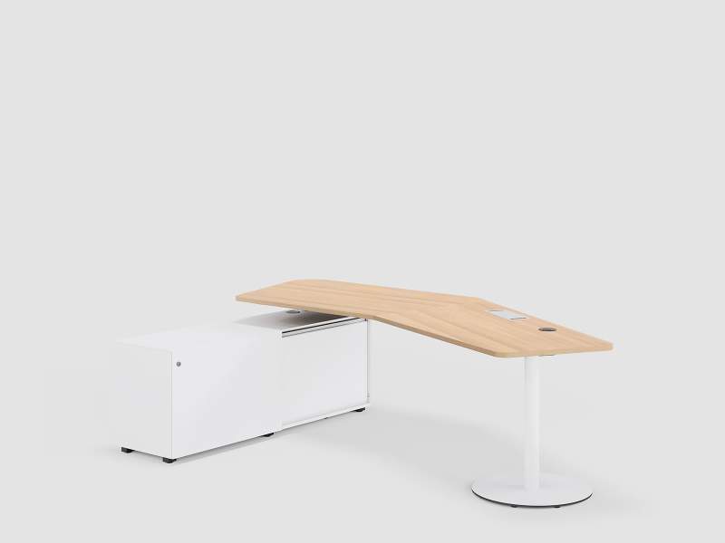 Massivholz Schreibtisch modern Büromöbel Schreibtische Holz Bene, Consult Pure