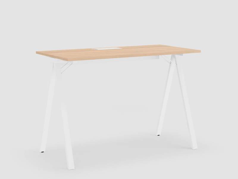 Büro Stehtisch weiß Arbeiten im Stehen ergonomische Schreibtische, Bene, Delta High by Bene