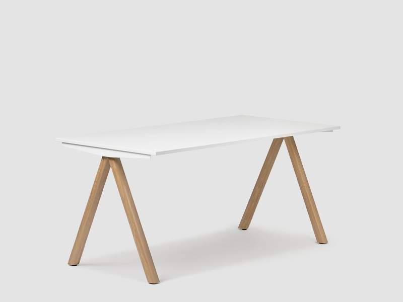 Schreibtisch weiss Schreibtische Holz Bürotisch Büro Bene DELTA PURE