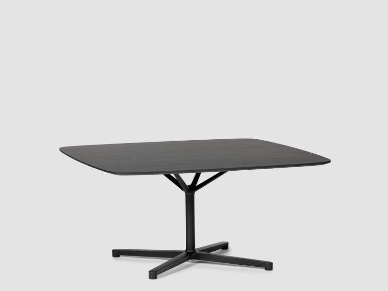 Konferenztisch schwarz Konferenztische Büro Direktionseinrichtungen Bene, Filo 4-Star Table
abgerundete Tischplatte