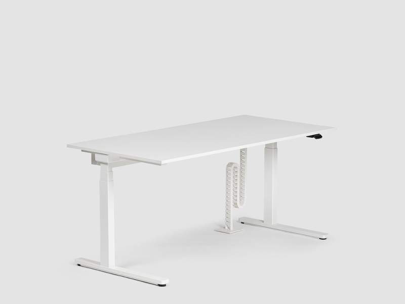 Höhenverstellbarer Schreibtisch elektrisch ergonomische Schreibtische weiß Bene Level Lift