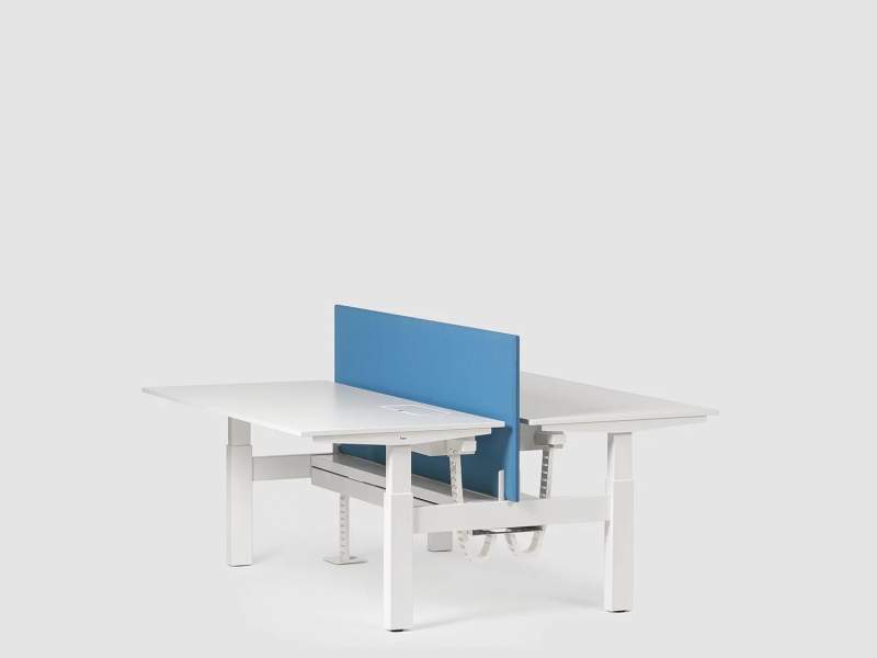 Höhenverstellbarer Schreibtisch elektrisch ergonomische Schreibtische für 2 Leute Bene LEVEL PURE TWIN
Doppelarbeitsplatz
