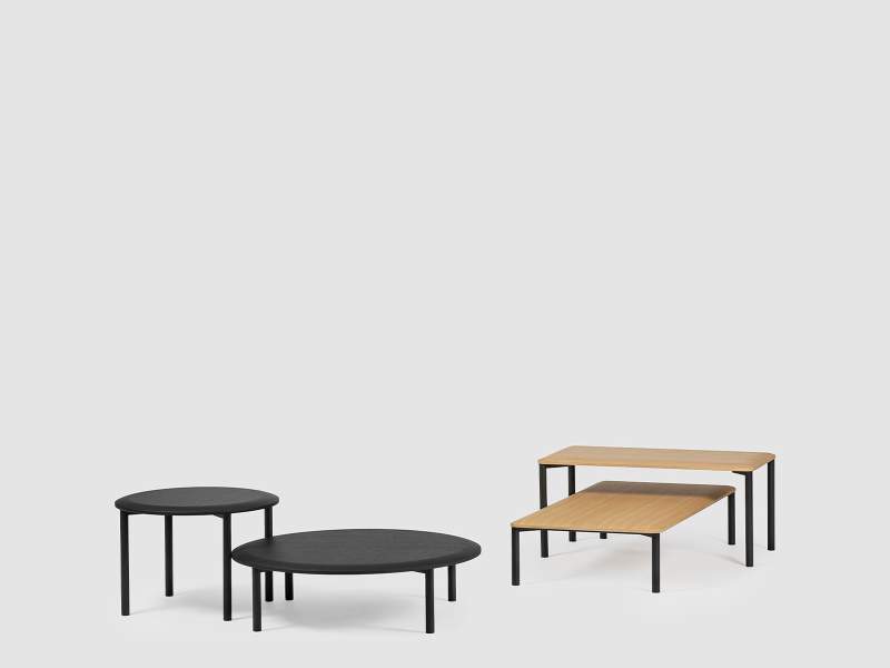 Beistelltische schwarz Beistelltisch rund Couchtisch rechteckig Bene PORTS Coffee Table