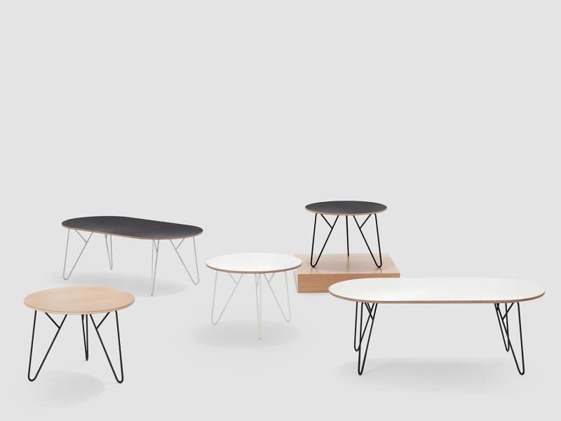 Beistelltische oval Bene Studio Beistelltisch
abgerundete Tischplatte