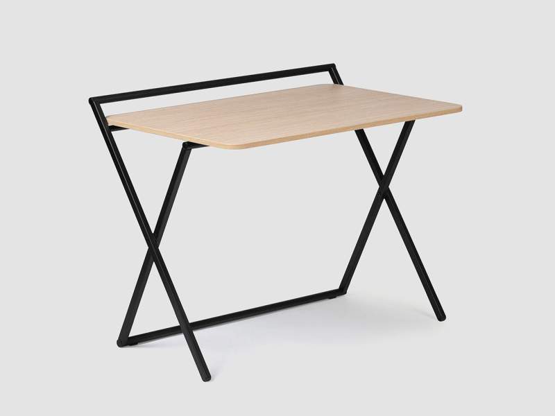 Schreibtisch schwarzes Gestell Klapptisch Home Office Schreibtisch klein Buerotisch klappbar Bene X-PRESS