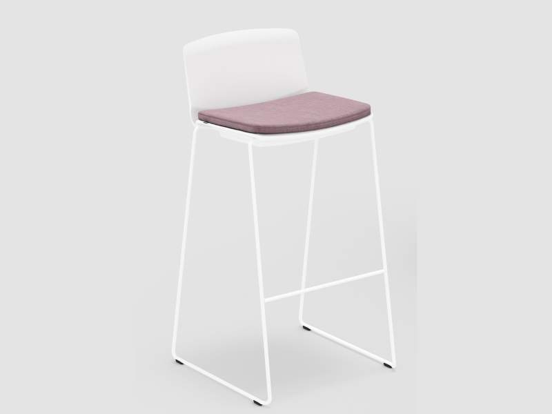 Barhocker weiss Barstuhl stapelbar Barstühle Bene B_Wave Barstool high