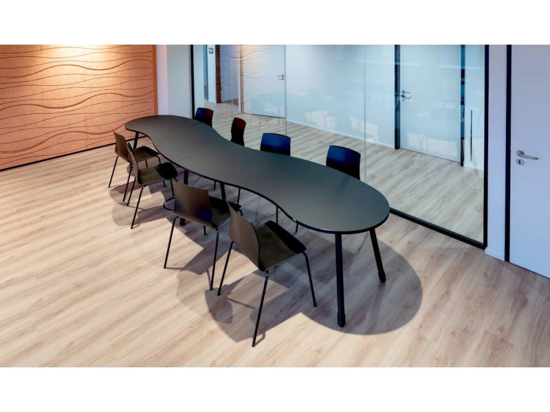 Konferenztisch schwarz Konferenztische freiform Besprechungstisch Büro WINI WINEA TEAMS