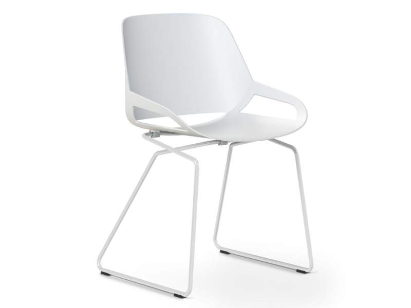 Designer Besucherstuhl Kuffengestell Besucherstühle Büro weiss Stuhl Numo Aeris