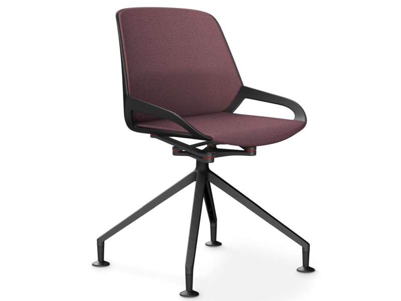 Besucherstuhl bordeauxrot Besucherstühle Büro Konferenzstuhl Konferenzstühle Aeris numo comfort