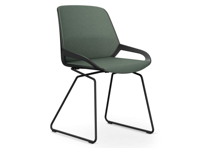 Besucherstuhl grün Besucherstühle Büro Konferenzstuhl Kuffengestell Konferenzstühle Aeris numo comfort