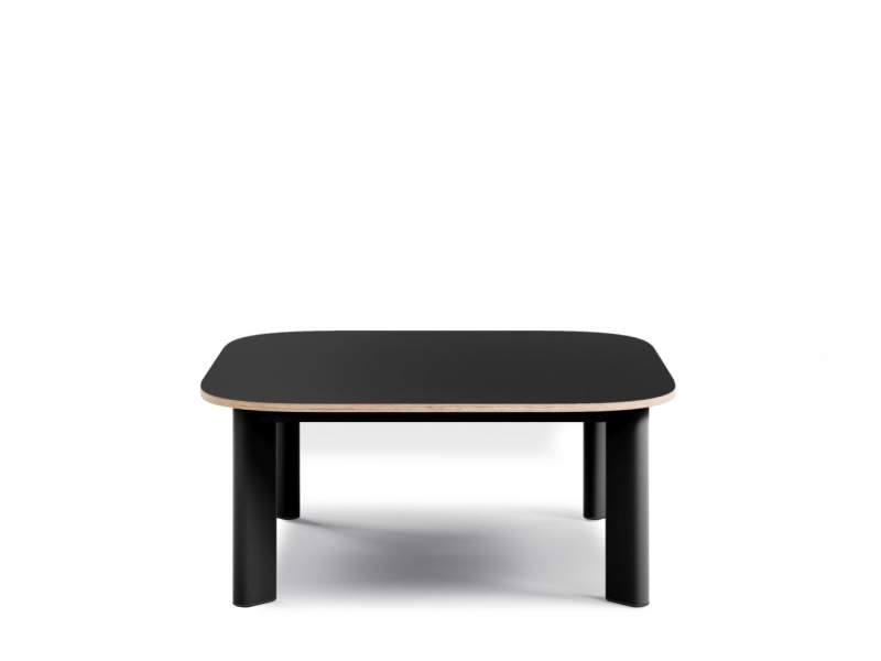 Design-Beistelltisch Decenta S2H in Schwarz (RAL 9005) von Profim – stilvoller, stabiler Tisch mit pulverbeschichtetem Gestell. Ideal für Büros, Lounges und moderne Empfangsbereiche.