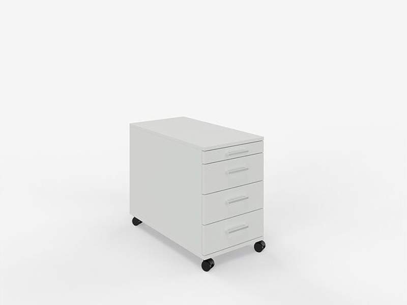 Mobiler Unterstellkorpus OPTIMO von ZEMP mit vier Schubladen und Rollen – ideal zur flexiblen Büroorganisation