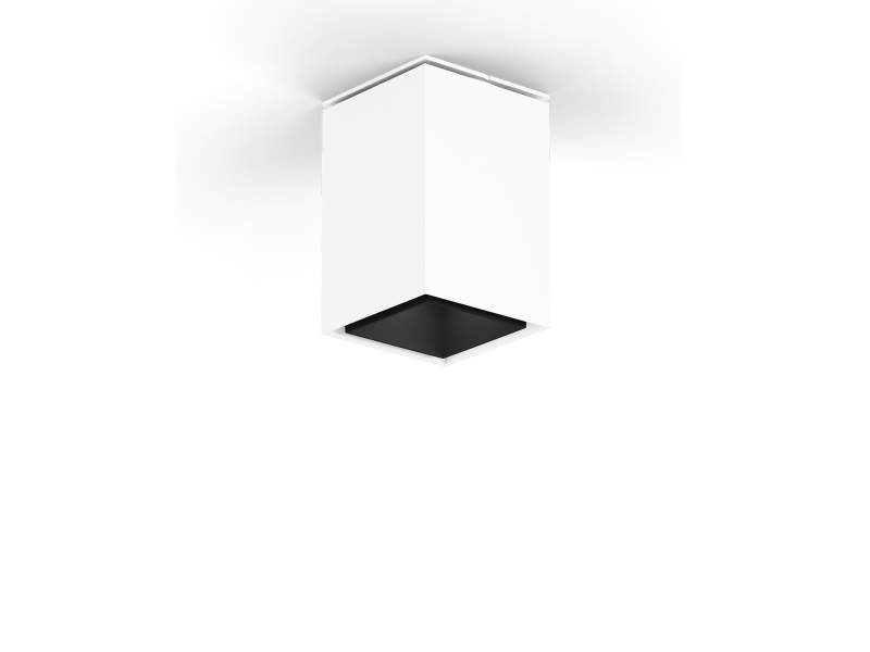 XAL SASSO 60 square, quadratischer Deckenanbaustrahler aus Aluminium, weiß, modernes Downlight-System