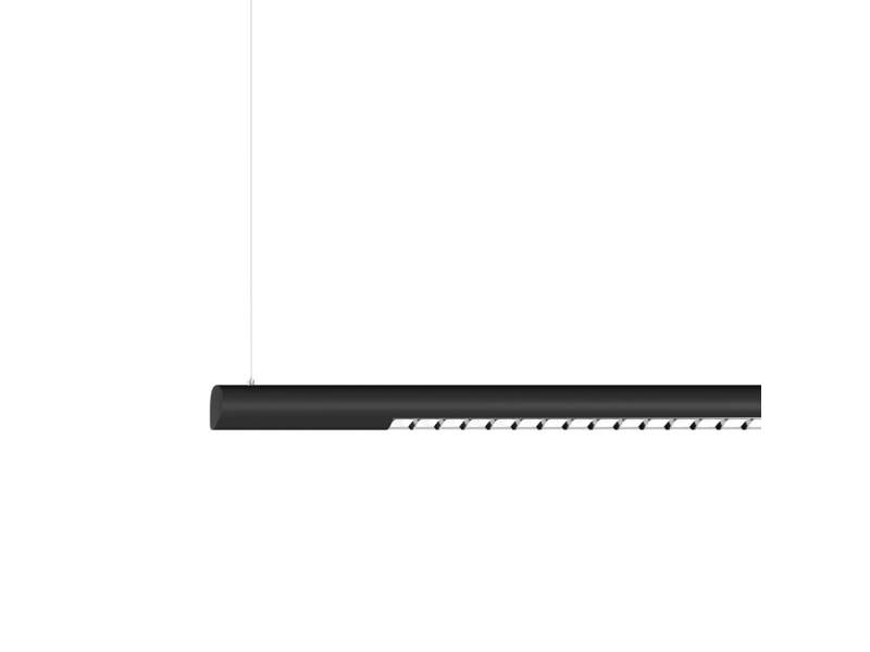 XAL SETA Pendelleuchte, lineares Decken- und Systemleuchtenprofil in schwarz, modernes Design mit Reflektor