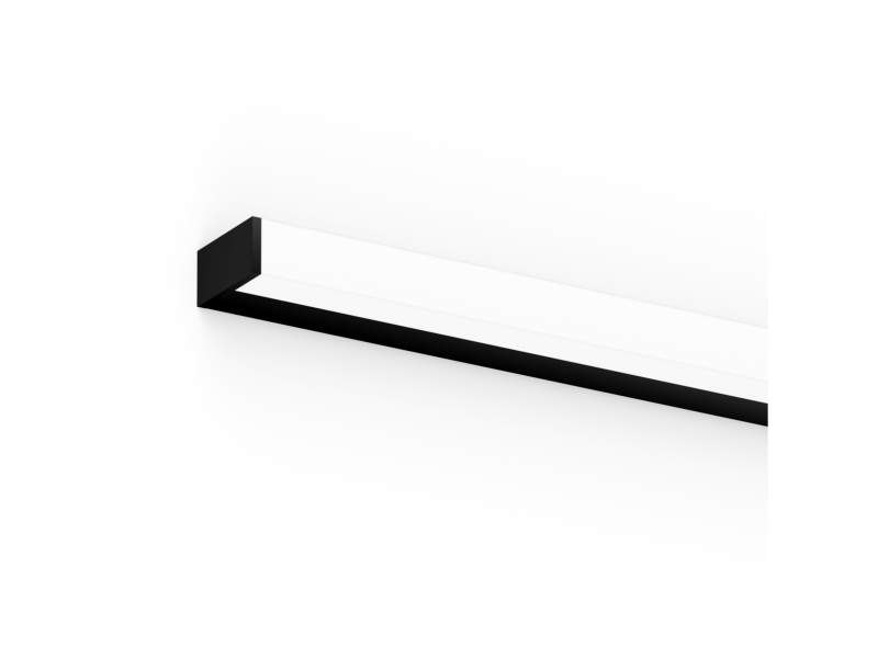 XAL Stretta Wandleuchte in Schwarz mit pulverbeschichtetem Aluminiumgehäuse und High Performance Opal Abdeckung