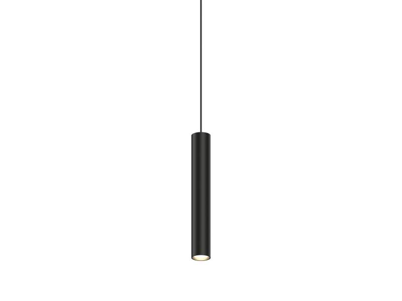 XAL TULA Pendelleuchte in Schwarz – schlankes Aluminiumdesign mit COB LED und Linsenoptik.
