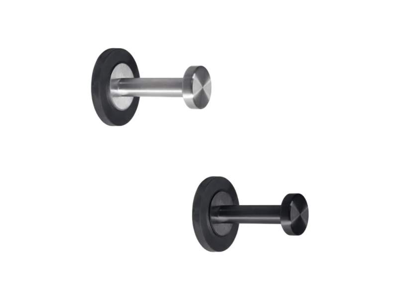 Magnetischer Kleiderhaken aus Chrom-Nickel-Stahl von ESIT 1853K, Kleiderhaken pulverbeschichtet in Schwarz