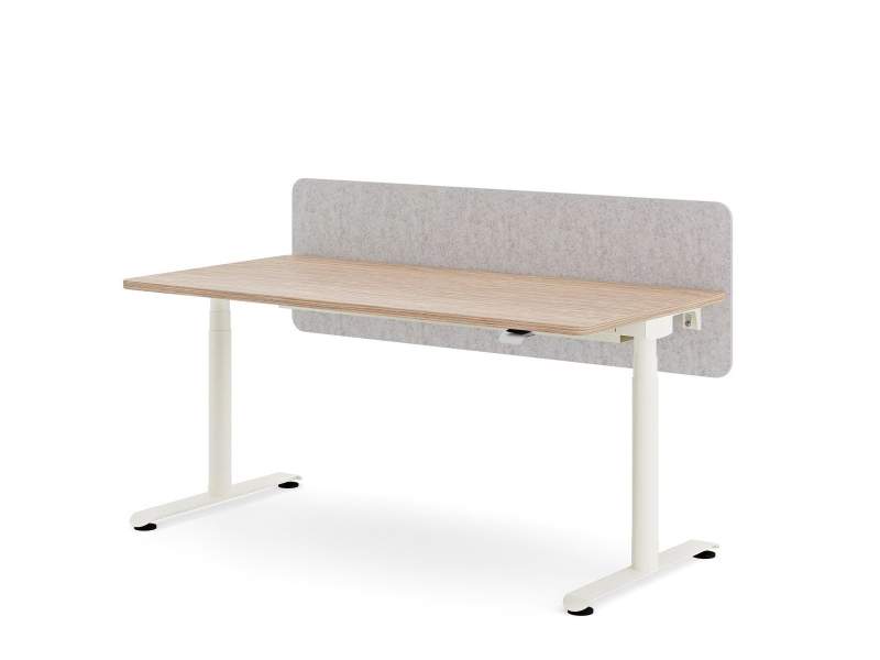 Steelcase Divisio® Light Trennwand in Hellgrau, leichte und flexible Sichtschutzlösung für Schreibtische