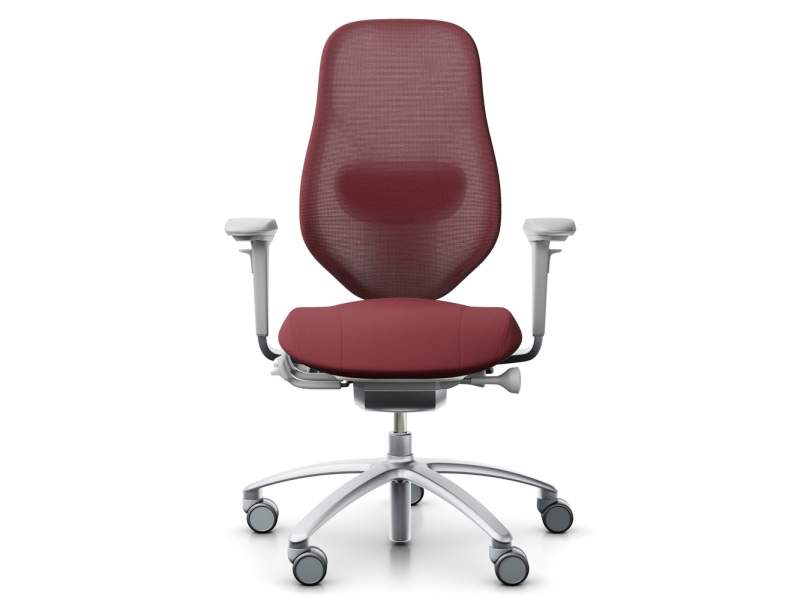 Bürodrehstuhl RH Mereo Mesh Silbergrau von Flokk für ergonomisches Sitzen am Arbeitsplatz