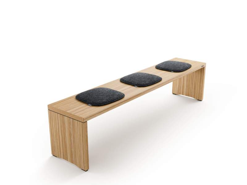 Sedus se:café team table bench Sitzbank aus Holz für Work-Café- und Teambereiche