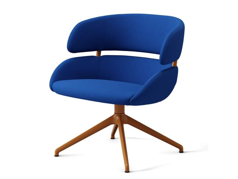 Loungesessel Skandiform Fendo Lounge mit gepolsterter Sitz- und Rückenform auf vierarmigem Drehgestell