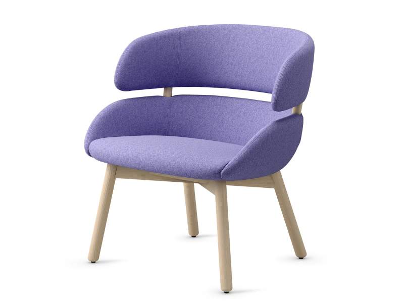 Loungesessel Skandiform Fendo Lounge mit gepolsterter Sitzschale und vierbeinigem Holzgestell