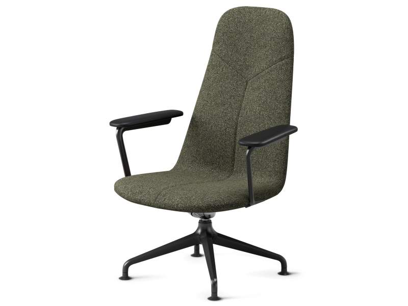 Loungesessel Skandiform Primo Lounge mit hoher Rückenlehne, Armlehnen und vierarmigem Drehgestell