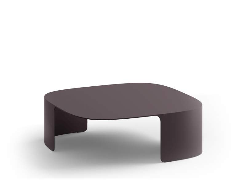 Beistelltisch Brunner comos mit skulptural geformter Aluminiumstruktur