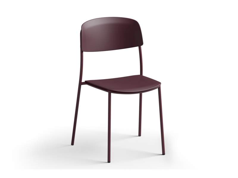 Stuhl Brunner nate s mit Sitz und Rückenlehne aus Kunststoff auf Stahlgestell