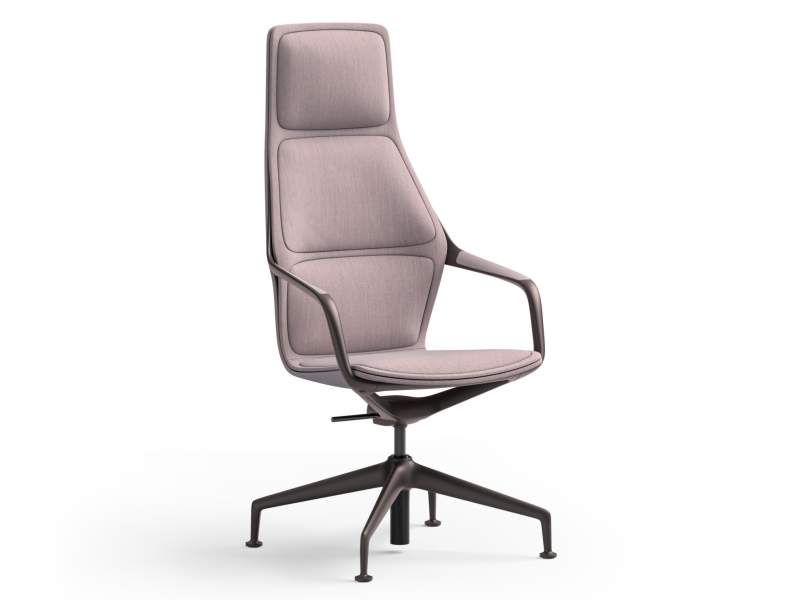 Hochlehner-Drehstuhl Brunner ray mit gepolsterter Rückenlehne und Drehgestell