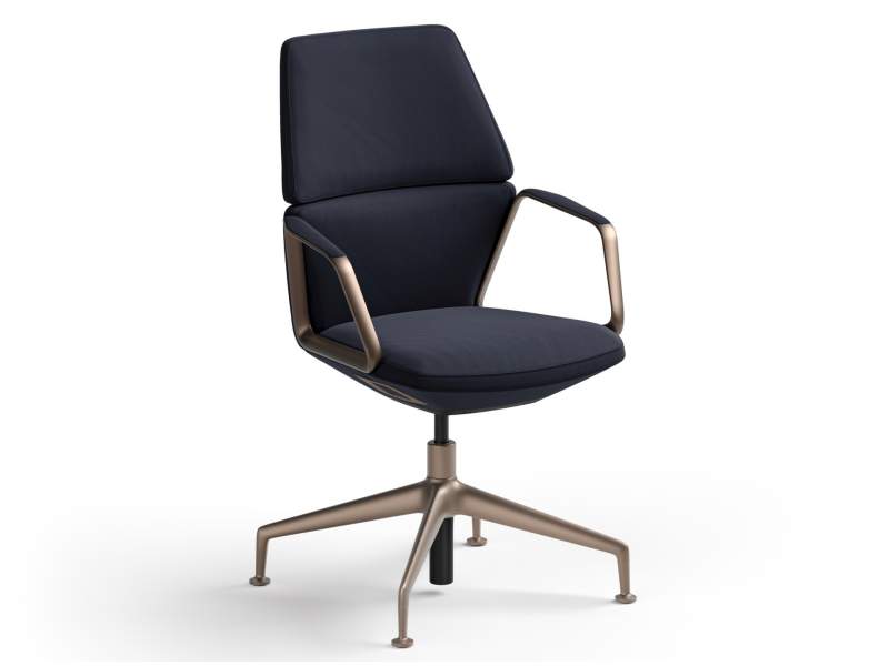 Konferenzdrehstuhl Brunner ray executive mit gepolsterter Sitzschale und Armlehnen