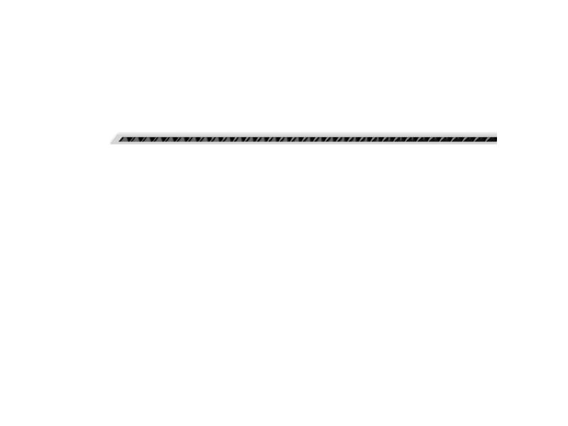 Einbauleuchte XAL Mino 25 linear mit mikrofacettiertem Reflektorraster zur Entblendung