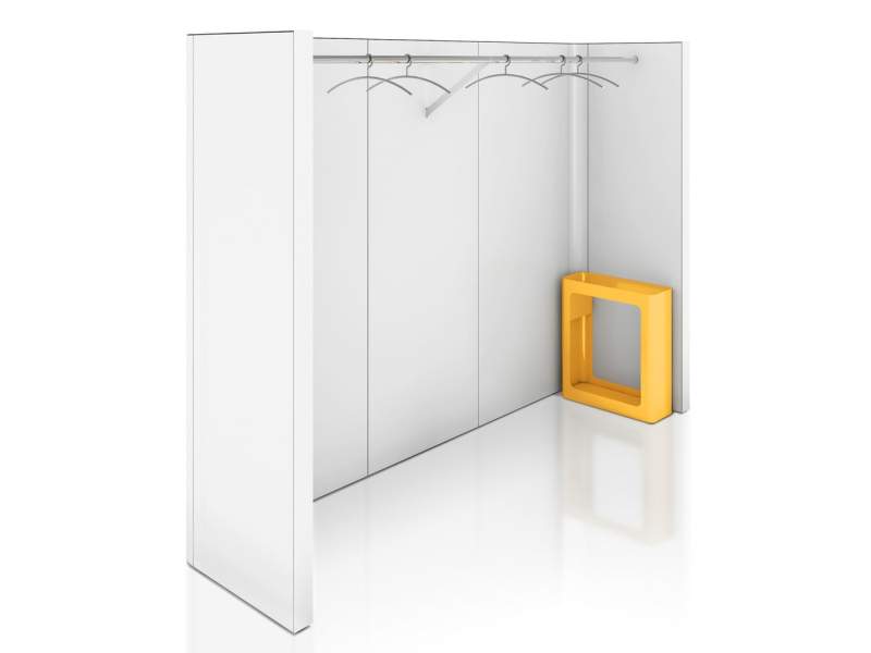 Akustikelement Lista Office LO Mindport Team Butler Raumtrennmodul mit integrierter Garderobenfunktion