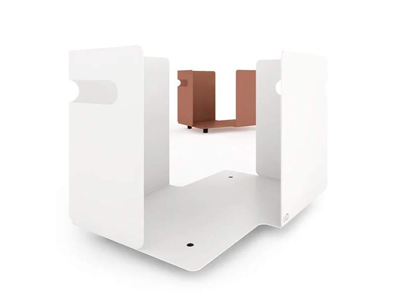 Altpapiersammler Lista Office LO Plug Stahl Sammelbehälter für Papier bis Format C4 mit Grifföffnungen und Gummipuffern