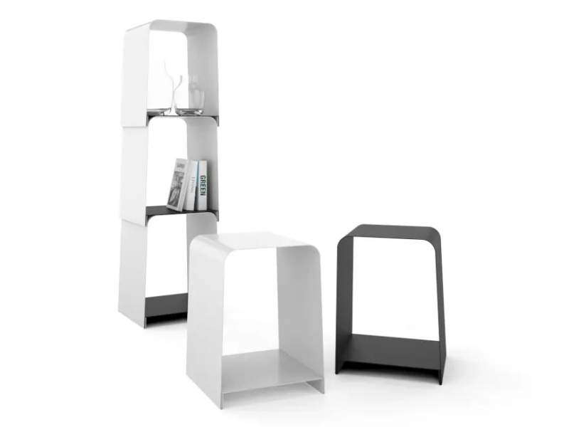 Hocker Lista Office LO Plug stapelbarer Stahlhocker mit integriertem Stauraum für Ordner