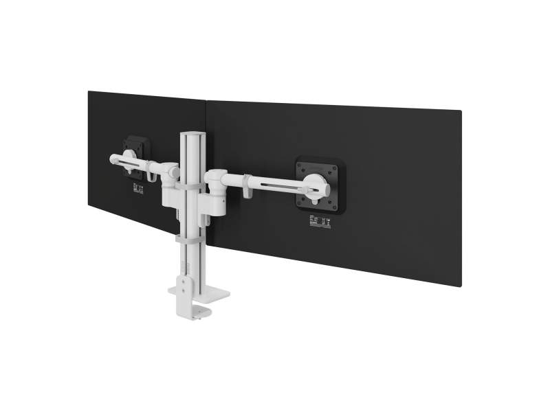 Doppelmonitorhalter Dataflex Viewgo modular Schreibtisch 220 mit Säulenbefestigung für zwei Bildschirme