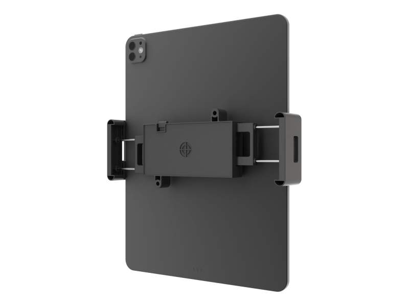 Tablet-Halter Dataflex Addit Option 053 mit schwarzer Aufnahme und VESA-Befestigung für die Integration eines Tablets