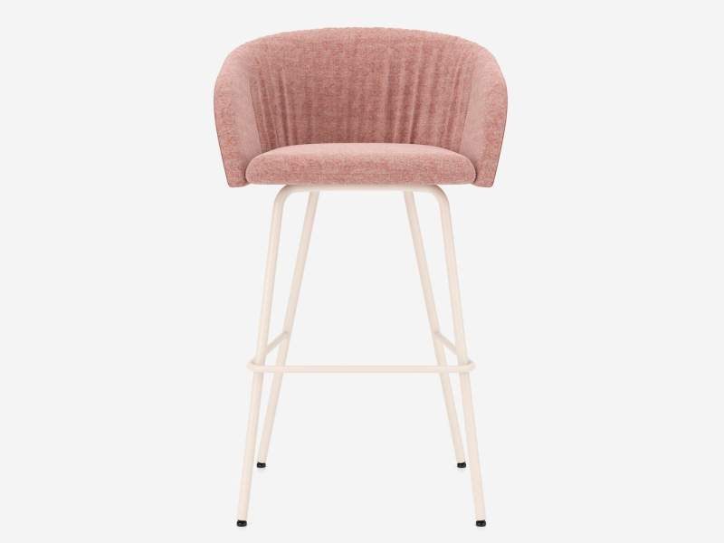 Barhocker Nowy Styl Naudu mit gepolsterter Sitzschale und hoher Sitzposition für Thekenbereiche