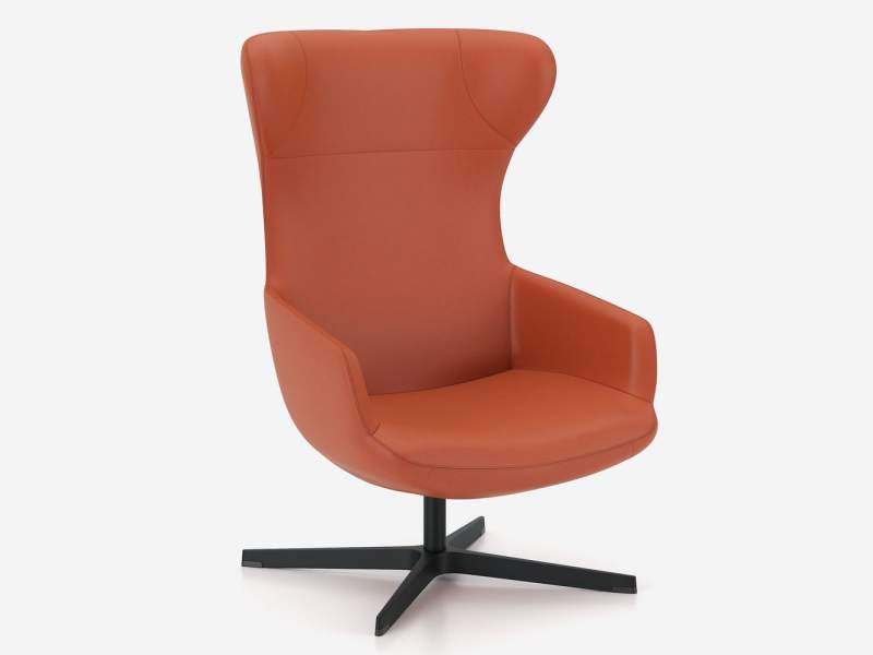 Loungesessel Kusch+Co Lupino Lounge Drehsessel mit hoher Rückenlehne