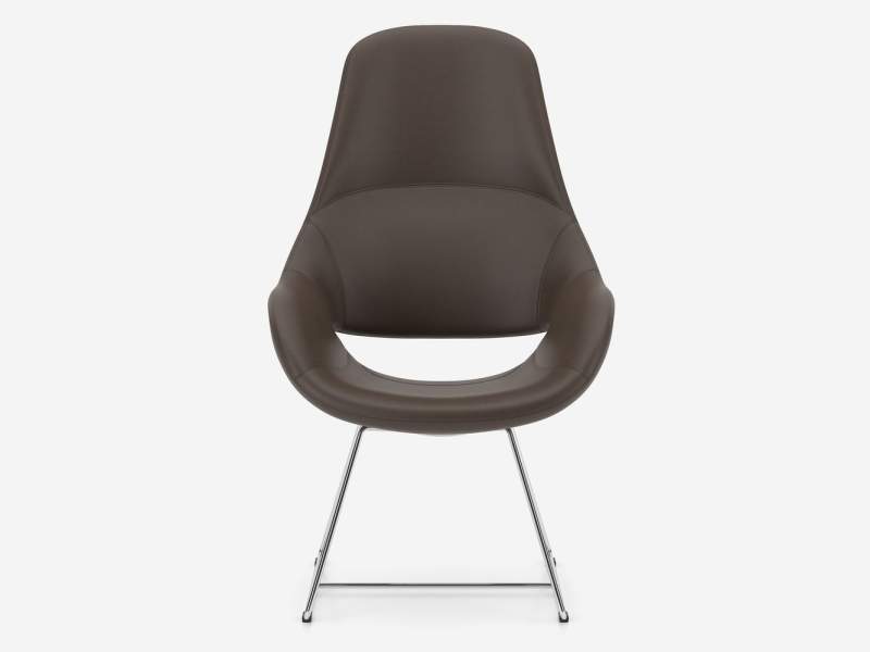 Loungesessel Kusch+Co Volpe mit vollgepolsterter Sitzschale und Kufengestell