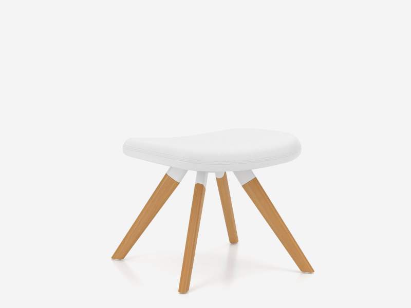 Hocker Kusch+Co Volpe mit gepolsterter Sitzfläche und Holzgestell