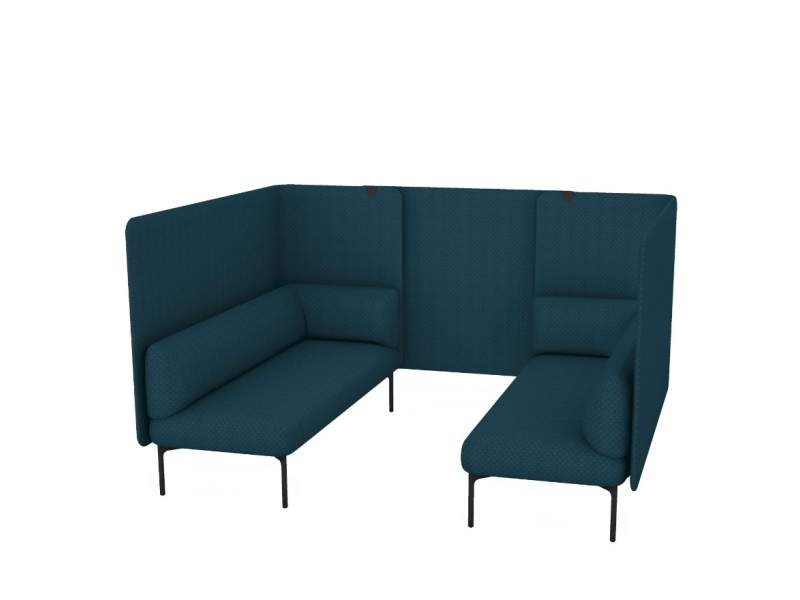 Loungesofa HAWORTH Cabana Lounge als modulares Sitzsystem mit seitlichen Abschirmpaneelen