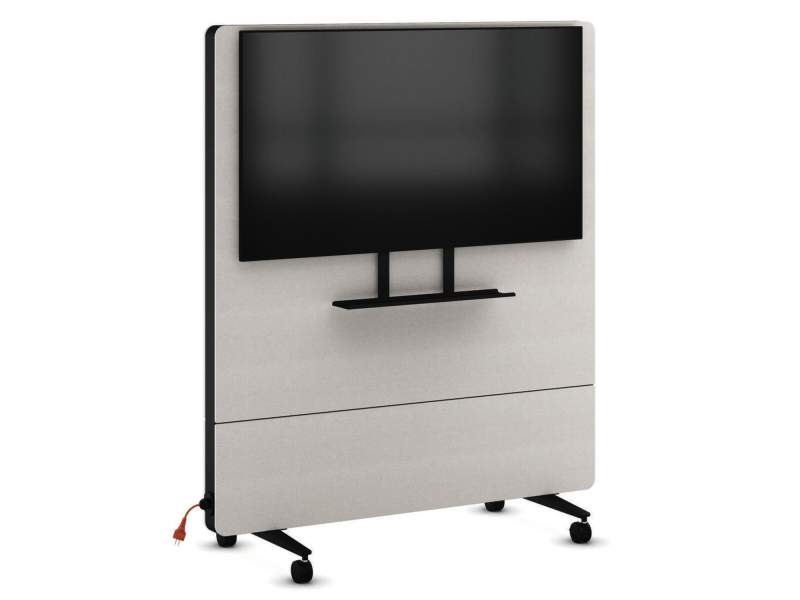 Medienwand Wilkhahn Confair Next Media-Wall mit integrierter Monitorhalterung auf Rollen