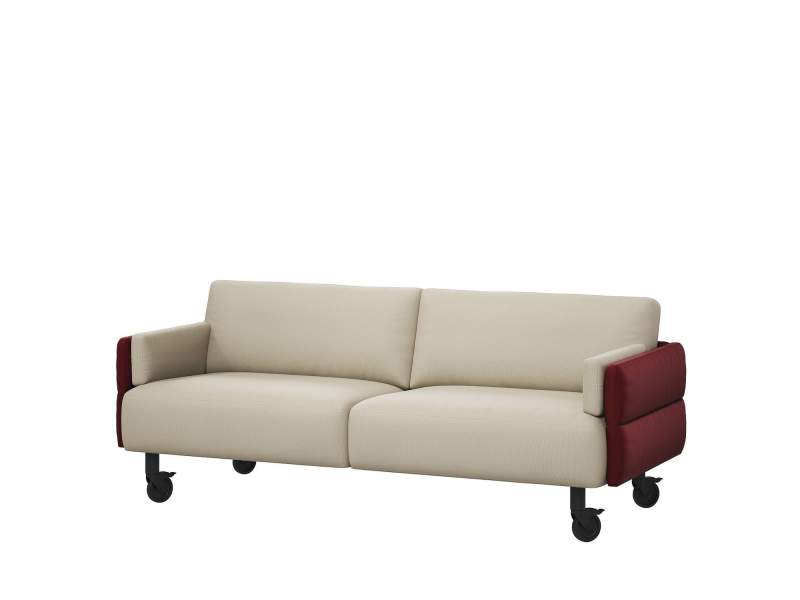Loungesofa Assmann Büromöbel Consento Cremona auf Rollen für flexible Aufenthaltsbereiche