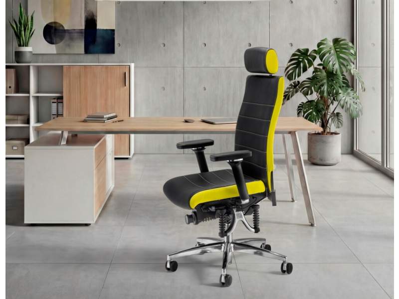 ergonomischer Bürodrehstuhl Haider Bioswing BIOSWING 660 iQ AIR mit perforiertem Lederbezug