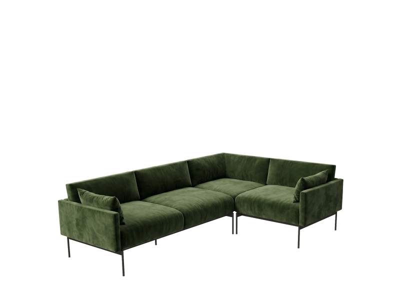 Modulares Ecksofa Connection Leo mit gepolsterten Armlehnen